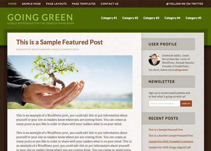 Going Green Theme