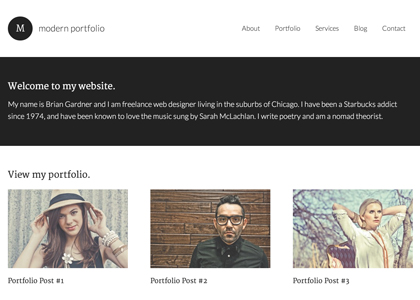 Modern Portfolio Theme Modern Portfolio Theme